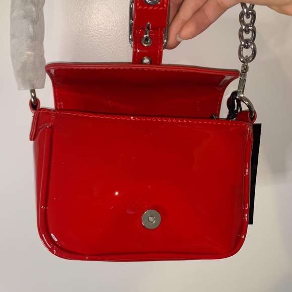 Mini Red Crossbody Bag (She Devil Patent Purse) - Picture 4 of 8